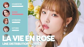 IZONE  La Vie En Rose Line Distribution  Lyrics [upl. by Anibor581]