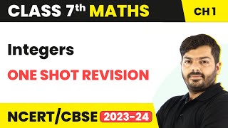 Integers  One Shot Revision  Class 7 Maths Chapter 1 [upl. by Etheline729]