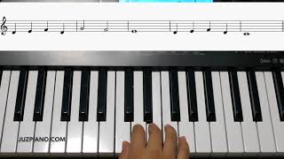 Lightly Row  Piano Lesson Made Easy Level 1 With Score [upl. by Rosenberg]