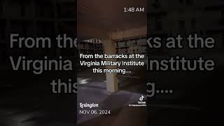 From the barracks at the Virginia Military Institute  morning November 6th election2024 celebrate [upl. by Ekal430]