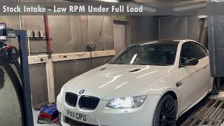 Infinity Design E92 M3 Carbon Intake Sound Comparison on Dyno [upl. by Neumeyer]