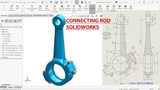 Connecting Rod Parts and Assembly in SolidWorks [upl. by Barram]