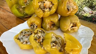 Just Amazing Pickled Stuffed Bell Peppers Recipe [upl. by Anirok]