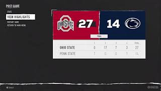 WEEK 10 4 OHIO STATE BUCKEYES 61  3 PENN STATE NITTANY LIONS 70 [upl. by Minni]