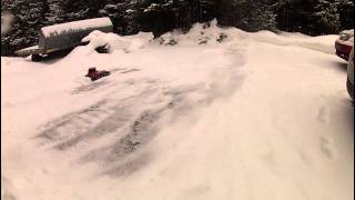 Kyosho Blizzard SR Plowing Driveway at 10x Normal Speed [upl. by Sardse]