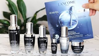 LANCOME ENTIRE ADVANCED GENIFIQUE SKINCARE LINE  Serum Eye Cream Pearl Eye Illuminator amp Mask [upl. by Obediah]