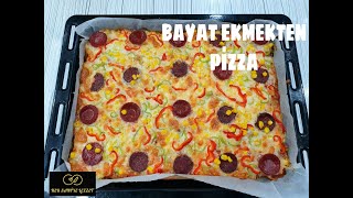 BAYAT EKMEKTEN PİZZAKOLAY PİZZA TARİFİ PİZZA [upl. by Anerahs]