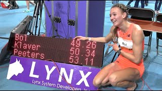 Femke BOL 4926 WORLD RECORD 400M  Dutch Championships Indoor 2023 [upl. by Notsua]