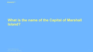 What is the name of the Capital of Marshall Island [upl. by Solrak]