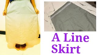 A line සාය  A line skirt  lets learn how to sew A line skirt  ඒ ලයින් සාය [upl. by Ydnal]