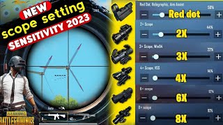 PUBG MOBILEBGMI Scope Sensitivity Settings 2x 3x 4x 6x 8x 2024 😱 New Best Scope Settings in 2024🔥 [upl. by Now]