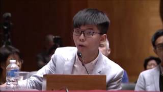 Joshua Wong Urges Bipartisan Support for Democracy in Hong Kong [upl. by Namra]