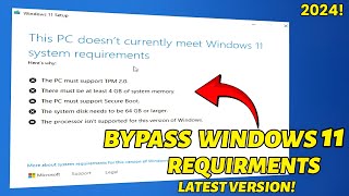 Bypass Windows 11 System Requirements in Minutes Easiest Method 2024 [upl. by Levenson]