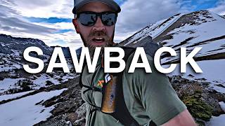 Backpacking Through Deep Spring Snow  Sawback Trail  Alberta Canada [upl. by Ayardna]