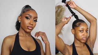 SUPER SLEEK BOB PONYTAIL  SUPER EASY Cennedy Elexis [upl. by Eiramana]