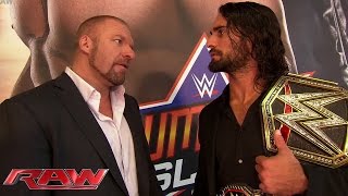 Triple H takes Seth Rollins on a tour of WWE Headquarters Raw Aug 24 2015 [upl. by Oakie430]