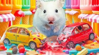 Hamsters Great Escape Running from a Car Crash [upl. by Anerec658]