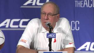 Jim Boeheim at ACC Media Day  Syracuse Basketball [upl. by Ailekat485]