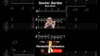 Dexter Gordon  Transposing licks  Chromatic Harmonica Tabs [upl. by Lisk]