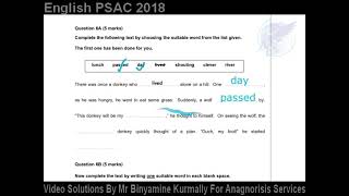 Question 6A PSAC 2018 [upl. by Sung788]