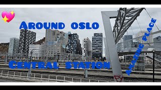 Walk with me Around OsloCentral station 4K amazing place [upl. by Annait]