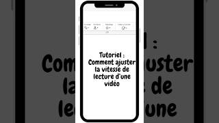 Tuto  ajuster la vitesse de lecture d’une vidéo [upl. by Randolph]