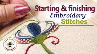 A neat and tidy way to start and finish your embroidery stitches professionally No more knots [upl. by Bronwen]