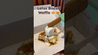 Lotus Biscoff waffle in making 😍🧇😋 shorts viralshort [upl. by Nibram348]