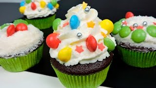 CUPCAKES de CHOCOLATE para Navidad [upl. by Chessy]