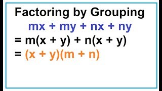 Factoring by Grouping [upl. by Ezaria871]