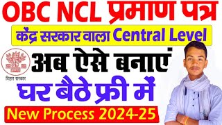 OBC NCL Certificate Kaise Banaye Central Level Wala  How to Apply OBC NCL Certificate Online 2024 [upl. by Whitnell]