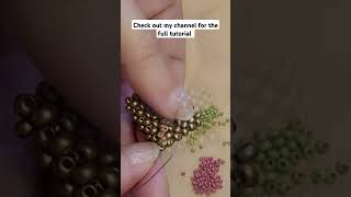 Diy Beaded flower CRAW Earrings Tutorial handmadejewllery beadedearring shorts diytutorial [upl. by Eilah]