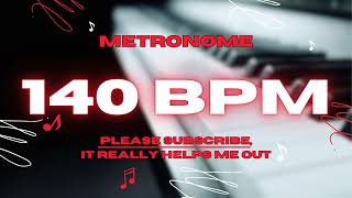 140 BPM  1 Hour Metronome [upl. by Babbette]