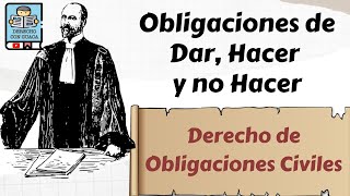 Obligaciones de Dar Hacer y no Hacer [upl. by Lorrayne]