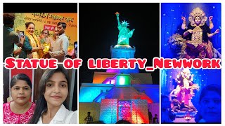 অপরাজিতা আঢ্য আসলো পাড়ার জগদাত্রী পূজোয়  statue of liberty [upl. by Llennod524]