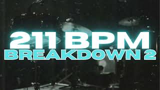 211 BPM  Metal Breakdown Drum Beat  Loop 2 [upl. by Agnola]