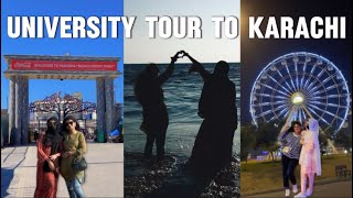 Trip to Bahria Adventure Land  Manora beach  Karachi  Sindh University Tour [upl. by Kinnie751]