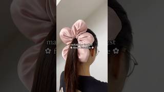 made a floofy sandy liang flower scrunchie using fabric scraps upcycling sewingprojects sewing [upl. by Marcos]