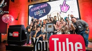 Getting Our YouTube Gold Play Button Clicknetwork x Google Party Livestream Recording [upl. by Pollak604]