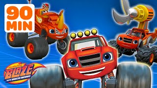 90 MINUTES of Blazes Ultimate Transformations and Rescues w AJ  Blaze and the Monster Machines [upl. by Amikay710]