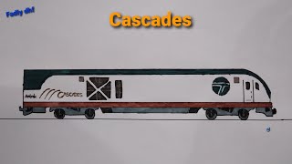 How to draw Amtrak Cascades Locomotive  right side [upl. by Lynnell]