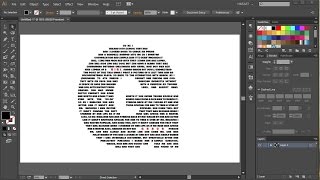 How to Fill a Character with Text in Adobe Illustrator [upl. by Beverie]