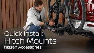 Quick Install HitchMounted Bike Rack  2023 Nissan Accessories [upl. by Norvol712]