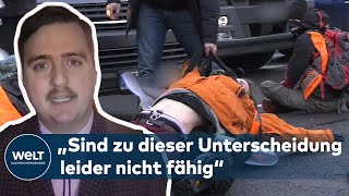 quotLETZTE GENERATIONquot Klimaaktivisten blockieren Berliner Stadtautobahn  WELT Interview [upl. by Kippar842]