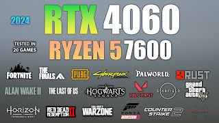 RTX 4060  Ryzen 5 7600  Test in 20 Games in Mid 2024 [upl. by Roanne]