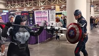 Fan Expo New Orleans Interview with morganitecosplay as Proxima Midnight [upl. by Erreit]