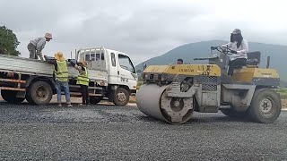 OMG  Motor SANY C8S Grader Clearing Skill  Longest Clearing Gravel Making New Road Land Track [upl. by Marih]