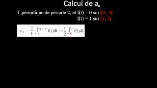 Ex avec une fonction constante par morceaux  2 Calcul de a0 [upl. by Essenaj]