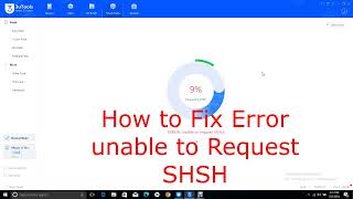 How to Fix 3uTools 9 ERROR Unable to request SHSH Latest [upl. by Margit]