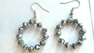 🔴Aretes Pendientes Super Fàciles poco material bisuteria Joyeria DIY  制作水晶耳环 [upl. by Aronal480]